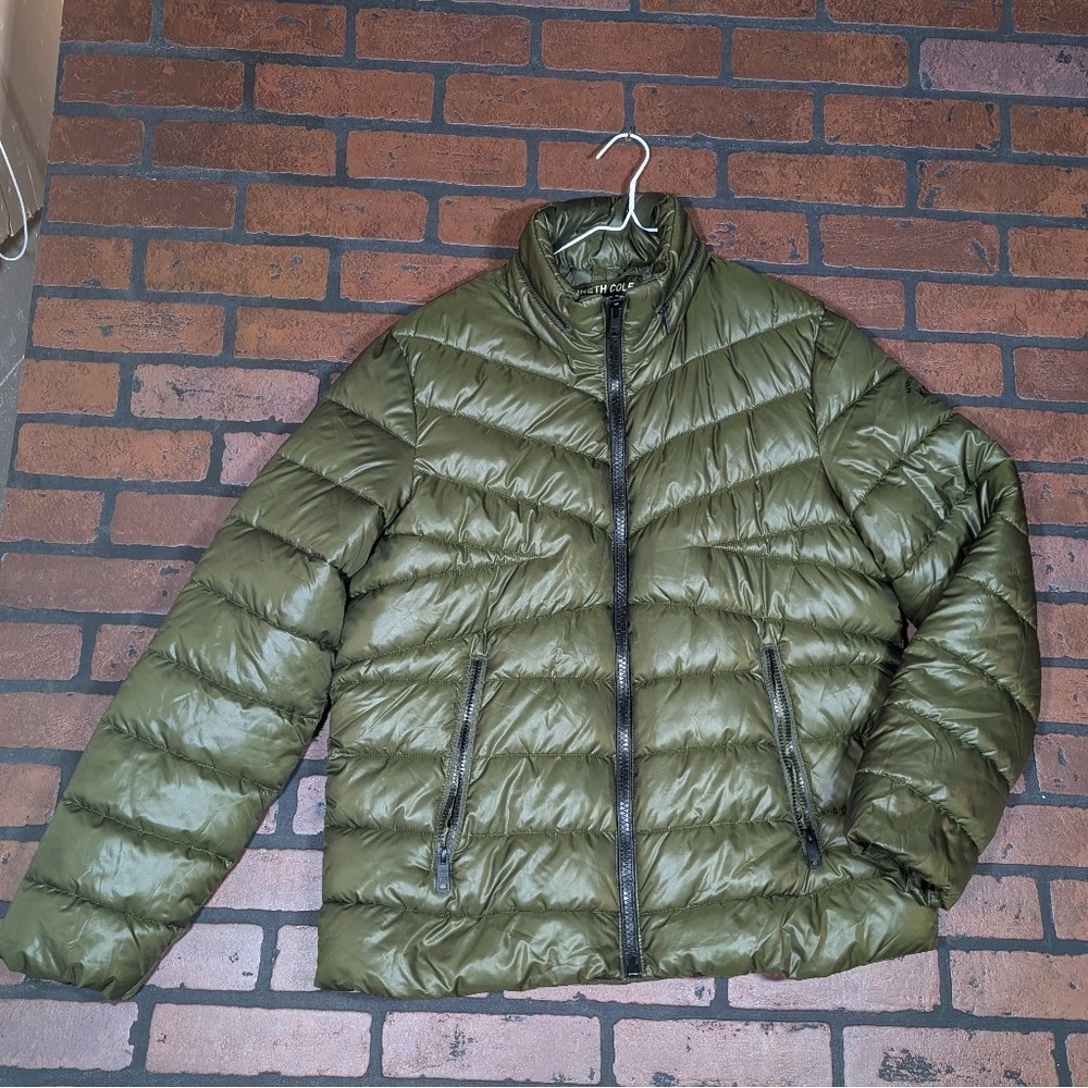 Kenneth Cole Men's‎ Deep Olive Puffer Coat